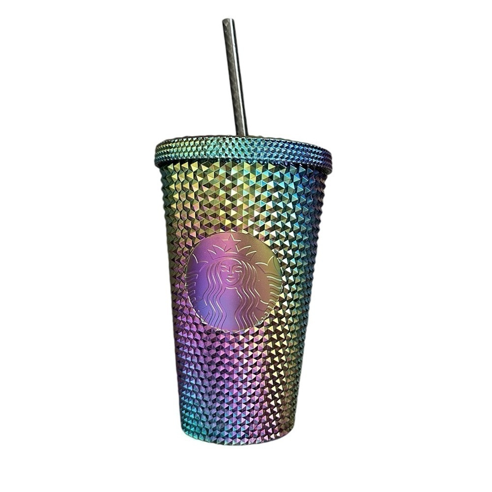 NEW Starbucks Oil Slick Purple Studded Tumbler - Picture 6 of 7